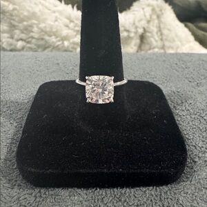 14k White Gold 3.53CT Lab Grown Solitaire Diamond Ring with IGI Report